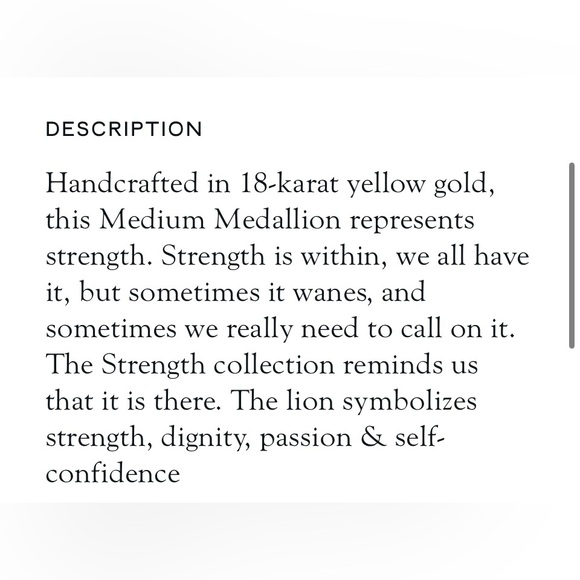 FOUNDRAE “Strength” Medium Medallion 18k Yellow Gold - Picture 4 of 6